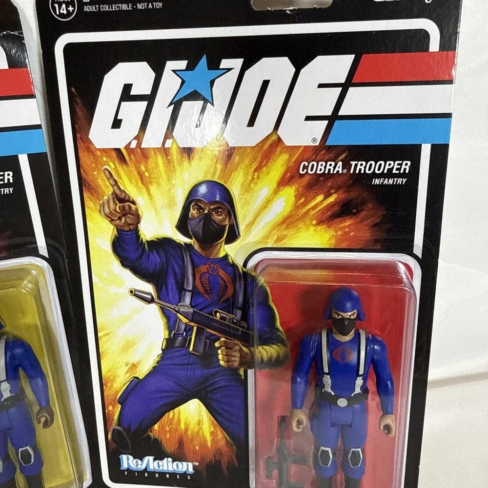 Super7 G.I. Joe Cobra Trooper Infantry 3.75 Inch ReAction Figure 2 Pack Blue